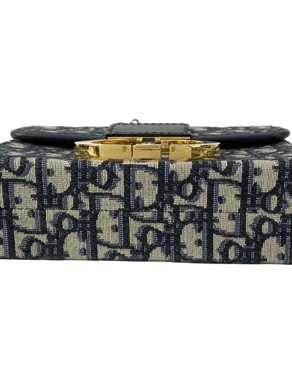 DIOR/ChristianDior 30 Montaigne Box Bag - Cream Navy Jacquard Leather - Picture 5 of 16